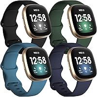 Vista 15 de Getino Compatible con Fitbit Sense 2/ Bandas Sense/Versa 4/ Bandas Versa 3 para Mujeres y Hombres, Accesorios Deportivos de Silicona, Banda