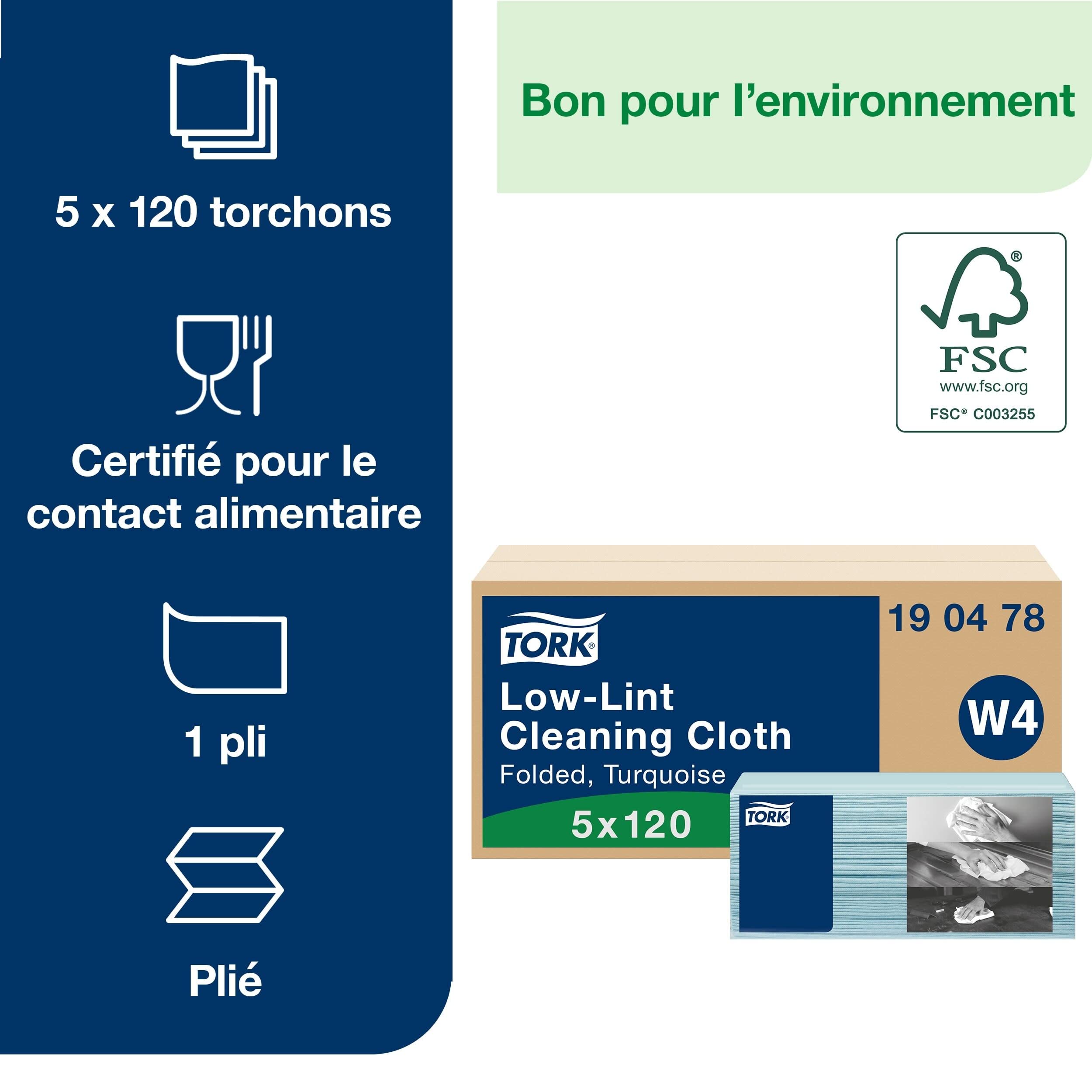 Tork Lint Cleaning Cloths Folded W4