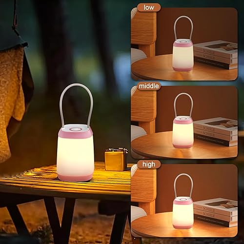 Miniatura 4 de EXTRASTAR Paquete de 2 luces LED que funcionan con pilas, linterna LED portátil para tienda, IPX4 resistente al agua, 3 modos para mochileros,