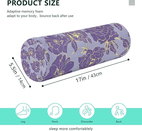 Miniatura 10 de Paris - Almohada redonda cilíndrica de la Torre Eiffel para aliviar el dolor de cuello, suave y transpirable, almohada de espuma viscoelástica de