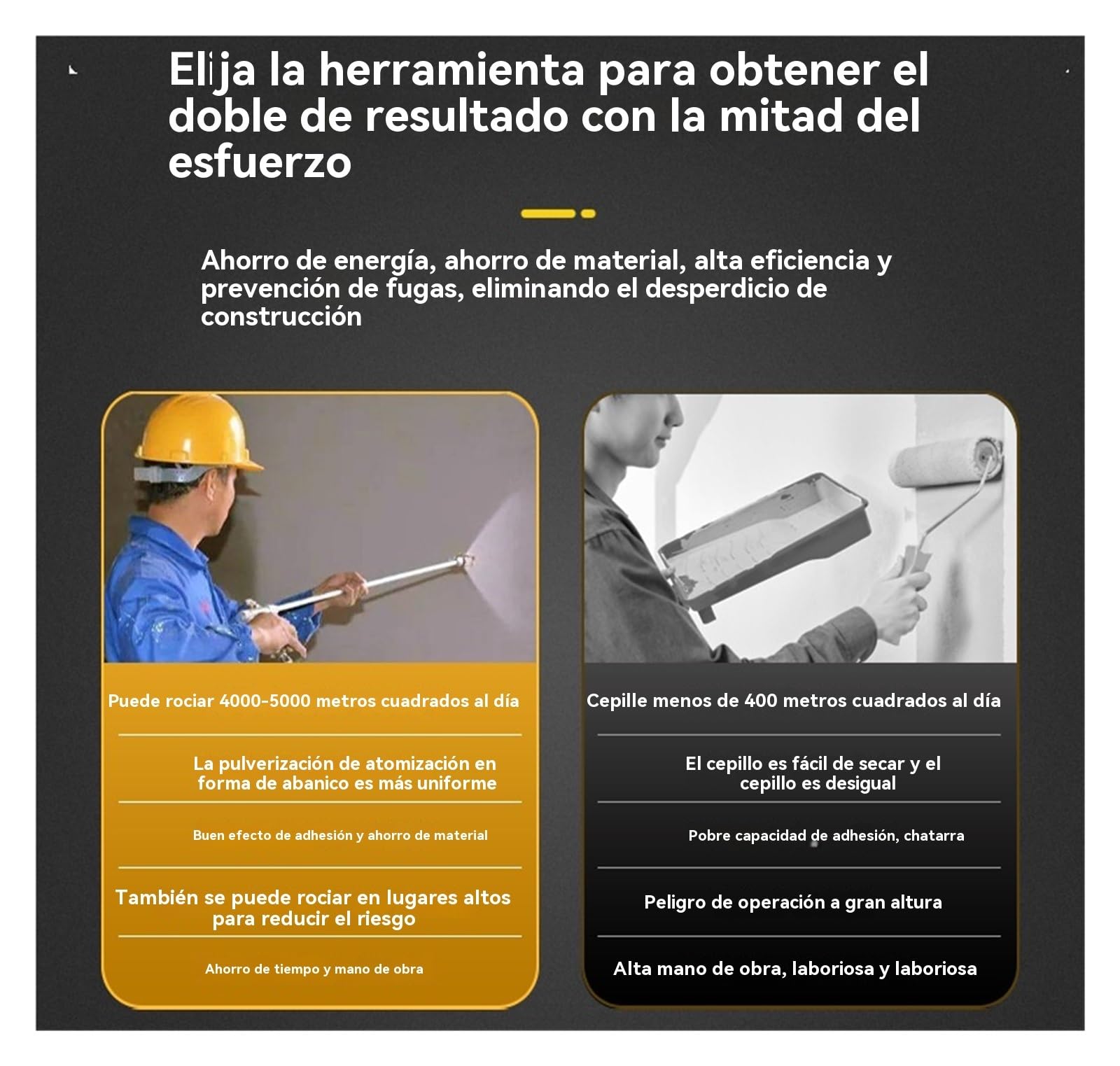 Pistolet malarski, Opryskiwacz membranowy dużej mocy, cyfrowy wyświetlacz napięcia, pokrywa pompy z kutego aluminium, dostępne dwa pistolety do ściany, mebli, na zewnątrz, do wewnątrz