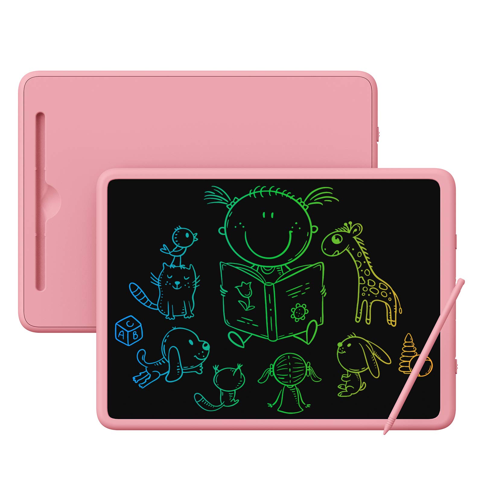Tyhbelle LCD Writing Tablet with Stylus, 11 inch Colorful Digital Ewriter Electronic Graphic Drawing Tablet Erasable Portable Doodle Mini Board Memo Notepad for Kids Toys Birthday Gifts (Pink 11inch)