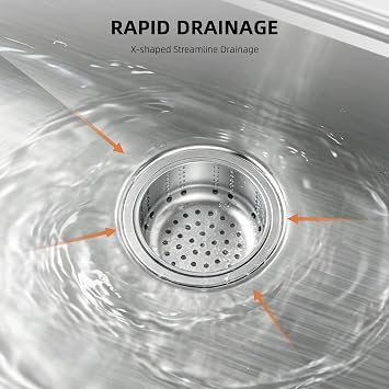 Bonnlo 33Inch Top mount Kitchen Sink Drop-in, Farmhouse Kitchen Sink with Sink Protector 18 Gauge, Workstation Sink, Stainless Steel Single Bowl Kitchen Sinks for RV, Travel Trailer, Garage, 33x22x9