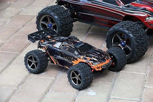 Miniatura 4 de SummitLink Reemplazo de cuerpo personalizado compatible con naranja fangoso sobre negro para automóvil o camión RC escala 1/16 (camión no incluido)