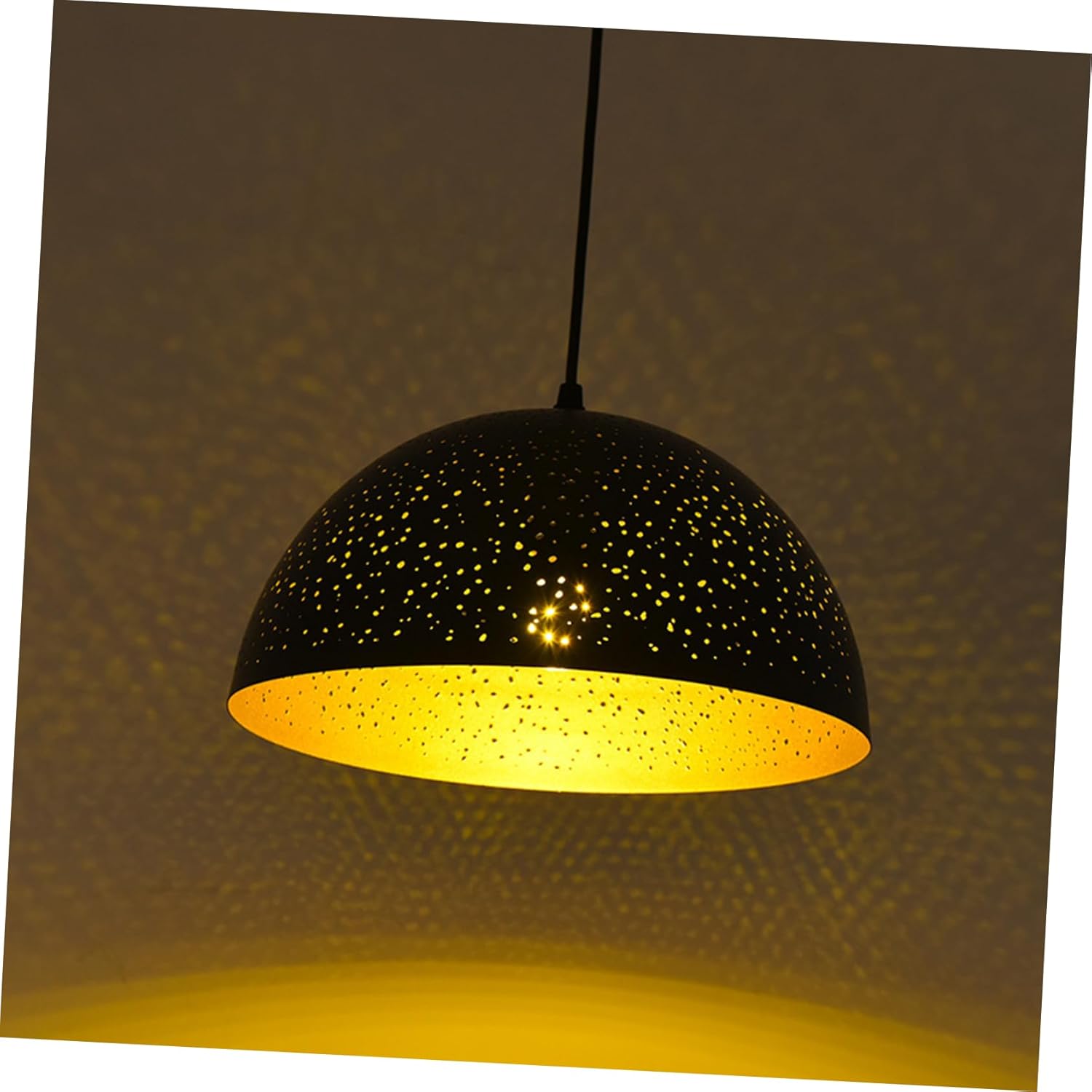 Gadpiparty Iron Lamp Shade Pendant Light Cover Decorative Ceiling Fixture Replacement Hollow Design for Home Sturdy and Easy to Install Softens Bright Light for Eye Protection