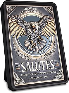 Veteran Gifts - US Military Desk Decorations - Thank You for Your Service - The for Veterans Day and Memorial Day (Silver)