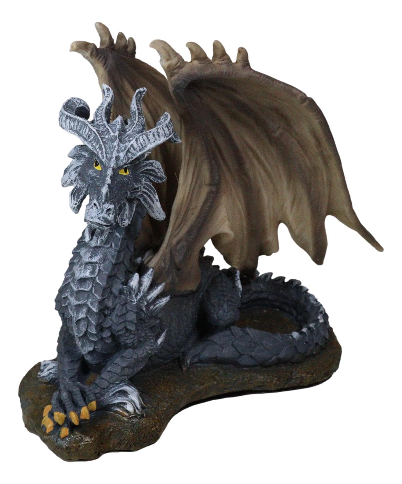 Amazon.co.jp: Ebros Nightfury 伝説の角の賢い古黒中世のドラゴン