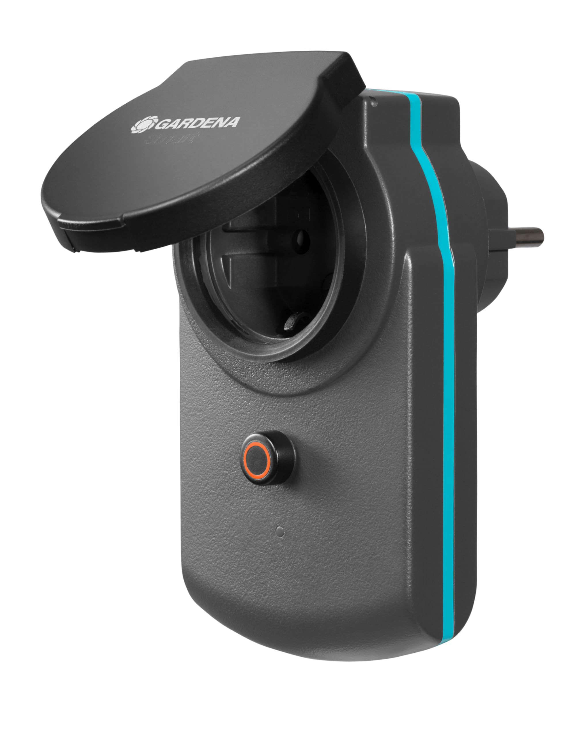 Adaptateur Smart Power de Gardena : connecteur commutable pour l'extérieur pour Le raccordement d'appareils électriques au Smart System de Gardena, p. ex. pour Pompes ou éclairages (19095-20)