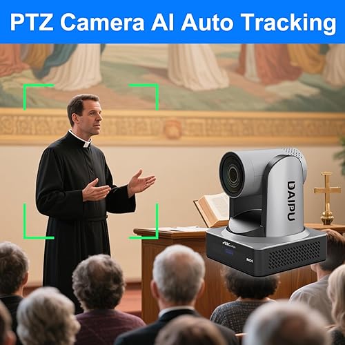 Miniatura 5 de Cámara PTZ 4K 60fps, zoom óptico 30X, HDMI USB SDI LAN POE, seguimiento automático AI, sensor CMOS de 1/2.8 pulgadas 8.42 MP, 255 presets, cámara de