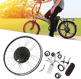 Tefola Kit de conversão de bicicleta elétrica, kit de conversão de mountain bike de 48 V 1000 W, cassete, cubo traseiro, controlador de motor LCD5 com alça de freio