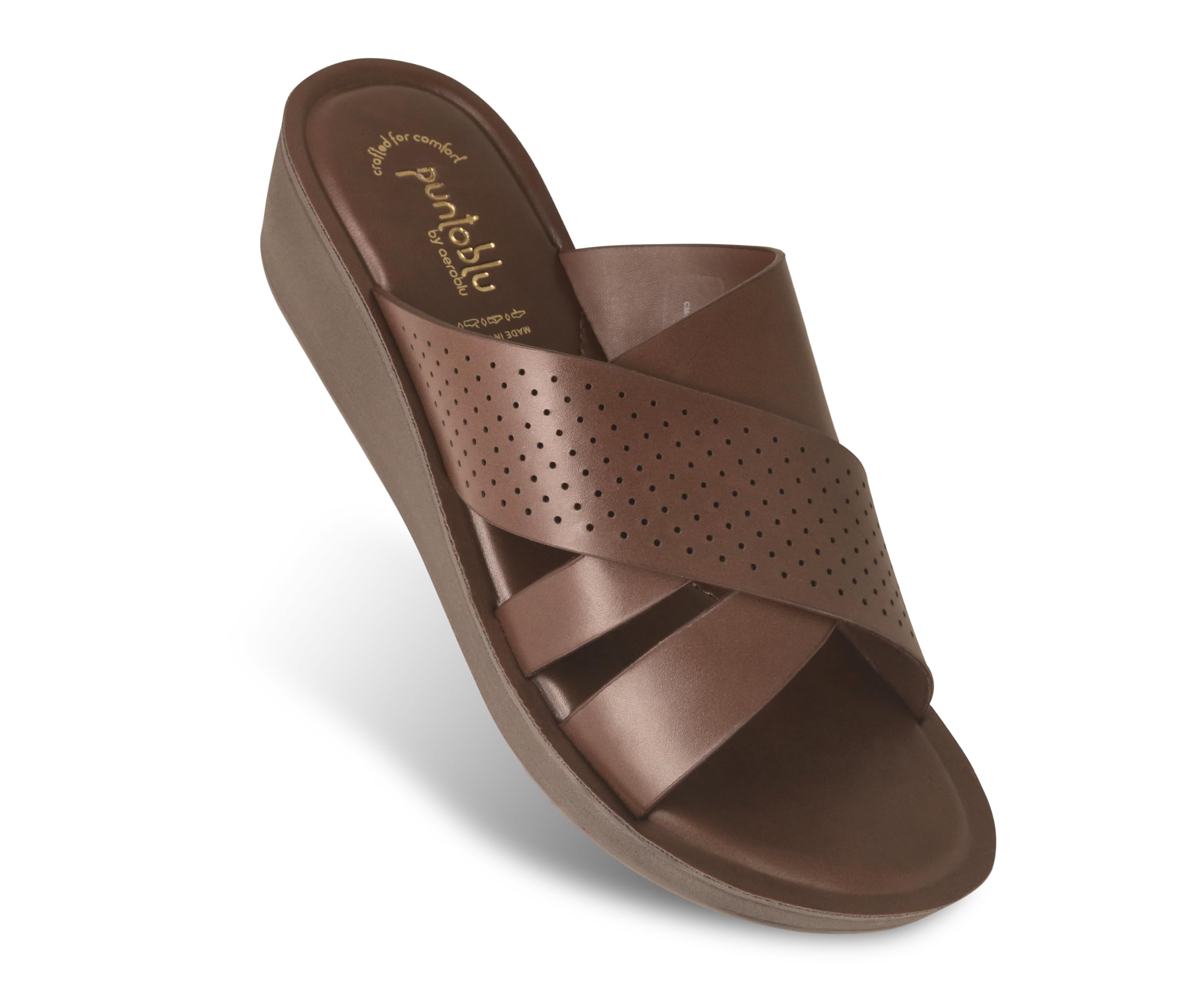 Stylish Cross Strap Design Wedge Slippers for Women | Premium & Soft Material | Comfortable Cushioned Footbed | Anti Skid & Durable Mid Heels for Girls | Ideal for Party, Ethnic & Everyday-image-28