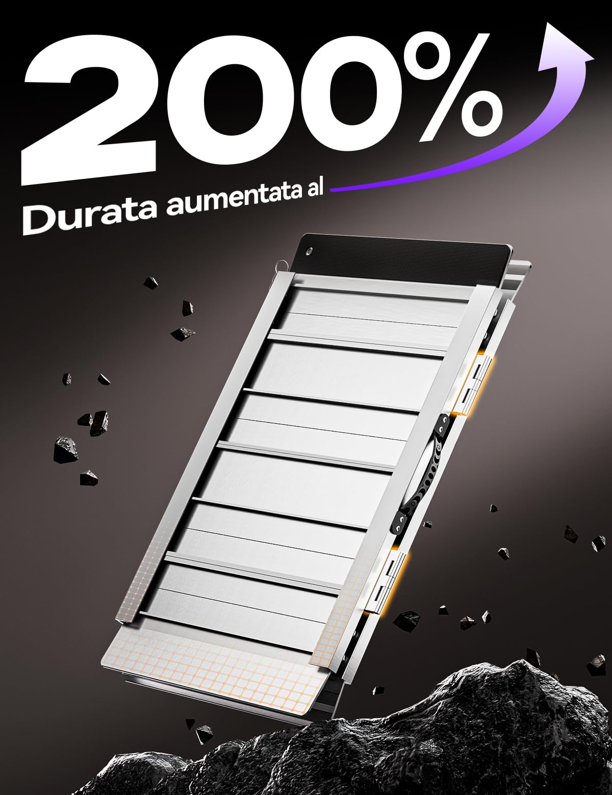 FACHNUO Rampe per Carrozzine 91 cm, 362KG, in Alluminio Pieghevole per Carichi Pesanti con Cerniere Antiscivolo per Scooter, Scale, Veicoli, Carrelli e Passeggini