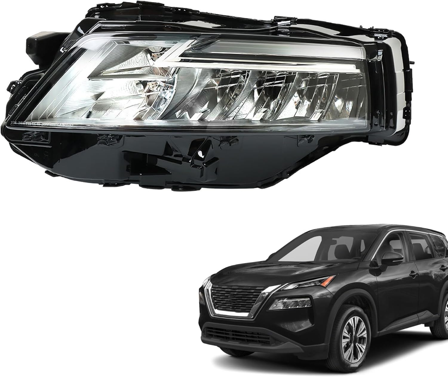 munirater Headlight Assembly Replacement for Rogue SL/S-V 2021 2022 2023 Left Headlamp Driver Side 260606RR0A