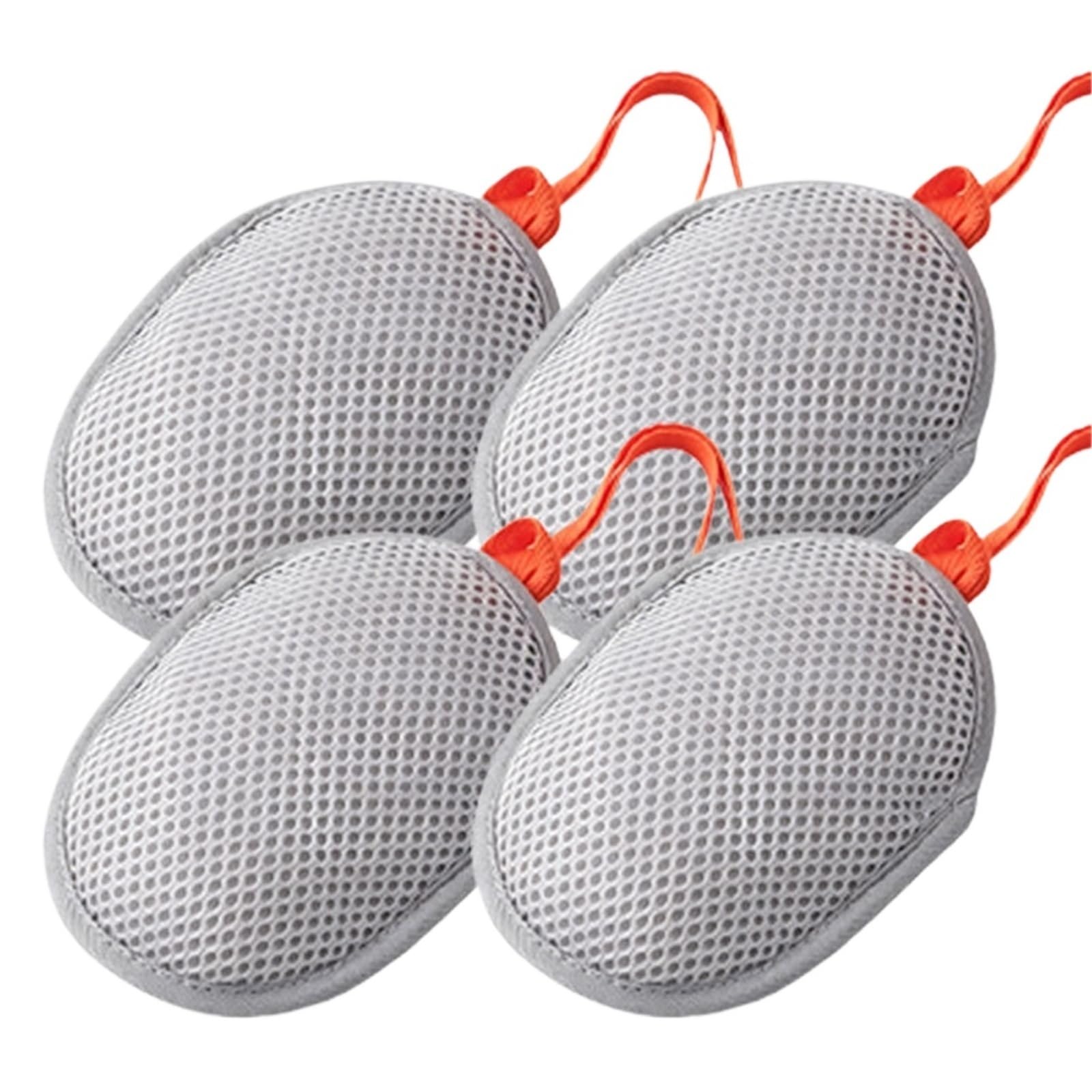 Zhsoao Grey 60Pcs Soap Pocket Bag Saver Pouch Body Scrubber For Bath & Shower