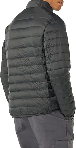 Miniatura 33 de Yaxa Essentials Mens Packable Lightweight Water-Resistant Puffer Jacket (Available in Big & Tall) Negro,Gris Oscuro,Rojo ladrillo.,Rojo