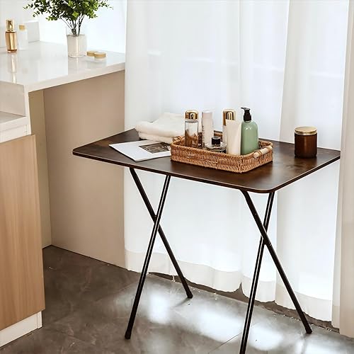 Miniatura 2 de Bandejas plegables de TV para comer, juego de 2 bandejas plegables grandes, mesas de comer aperitivos para sofá, cocina, sala de estar, ahorro de