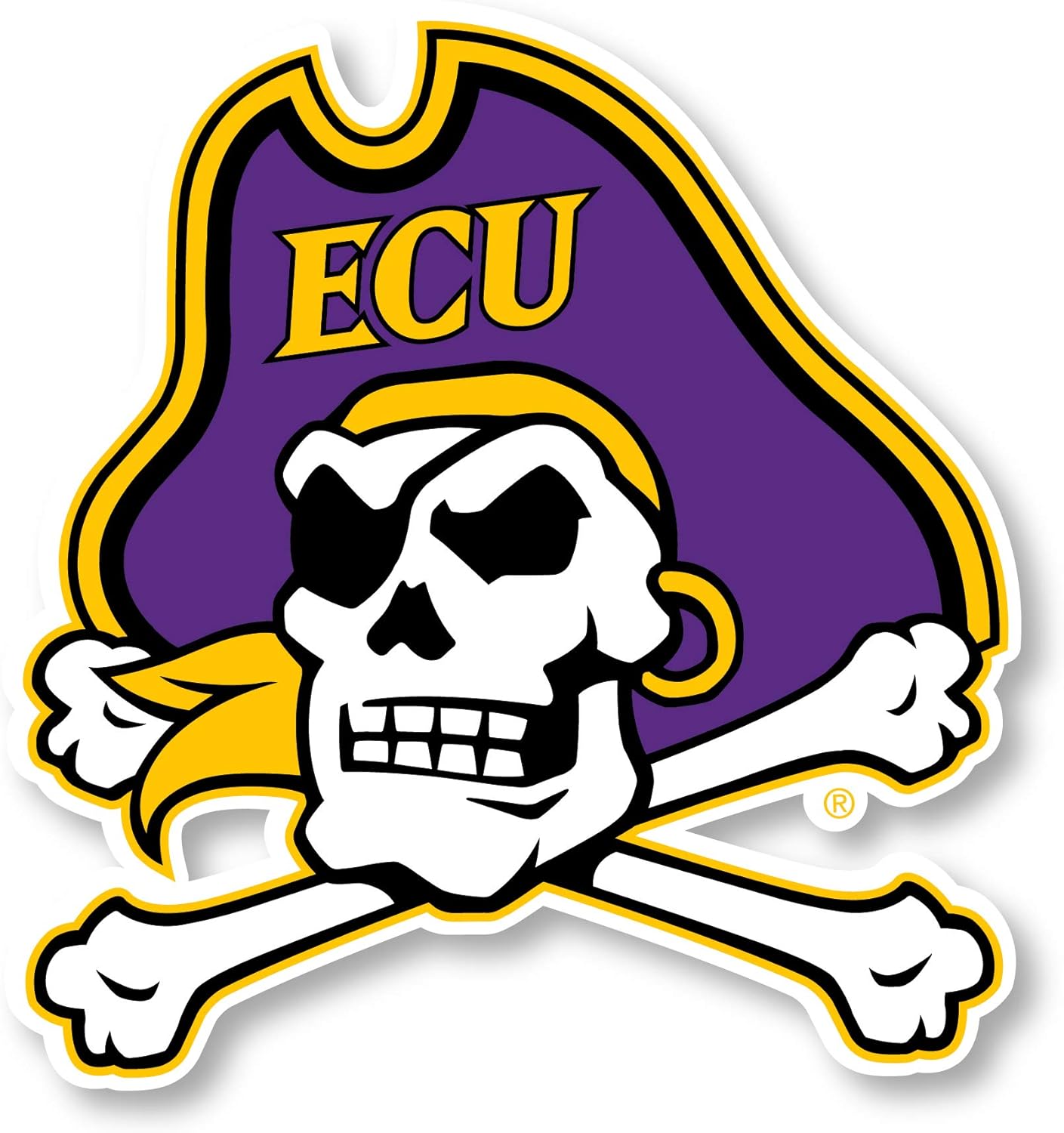 East Carolina Pirates 8 Inch Vinyl Mascot Magnet 4-Pack Officially Licensed Collegiate Product