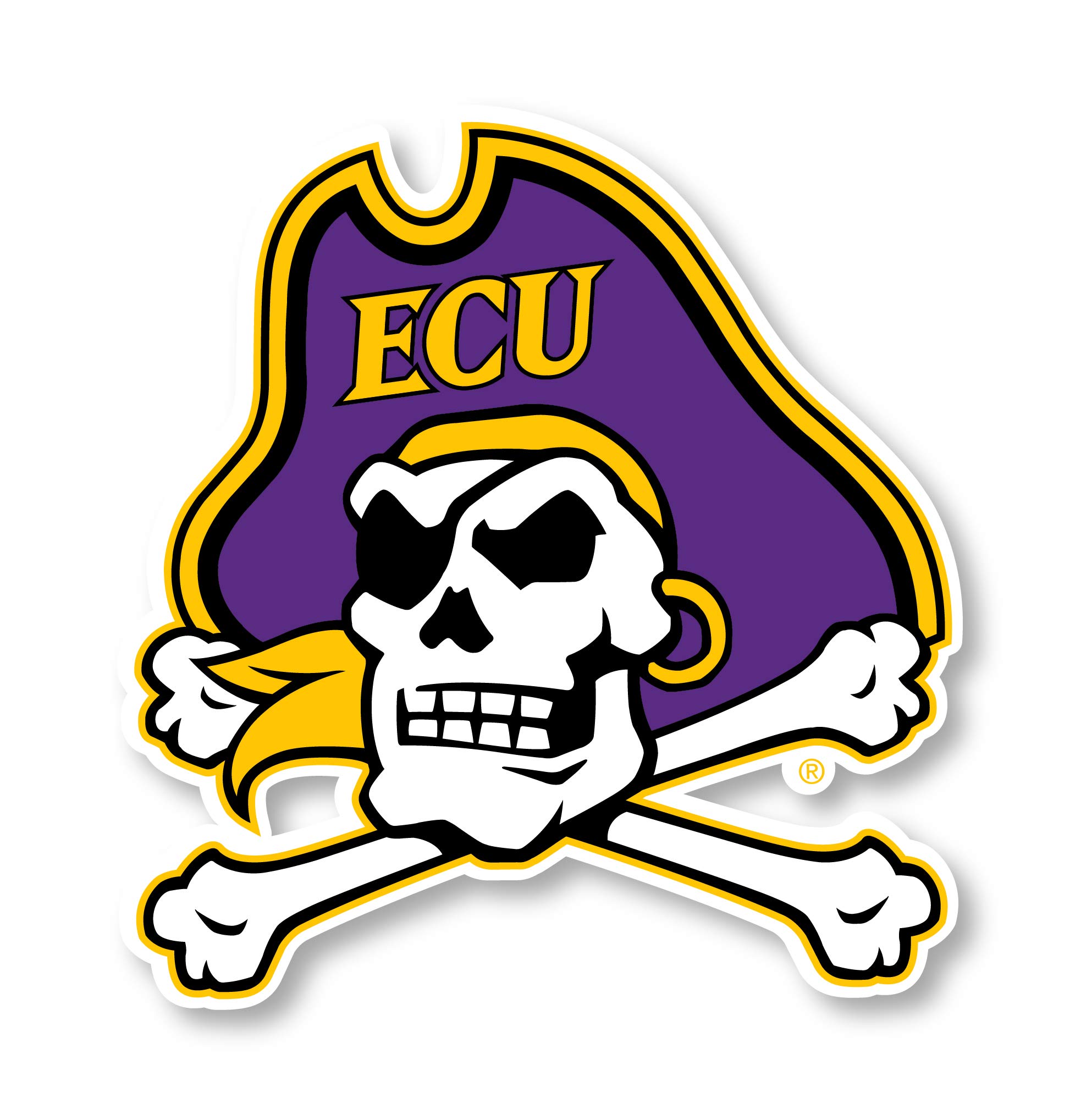 East Carolina Pirates 4 Inch Vinyl Mascot Magnet Officially Licensed Collegiate Product