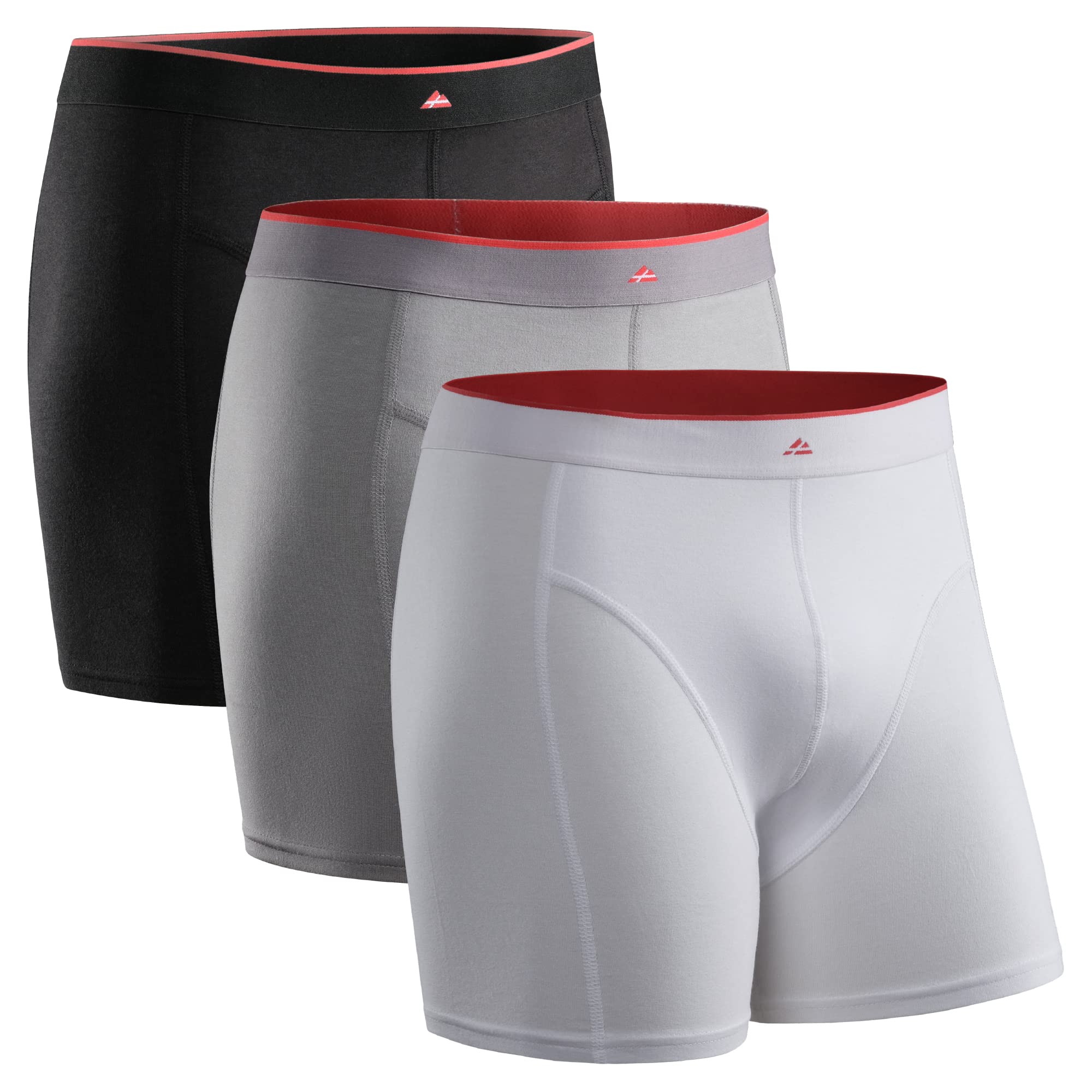 DANISH ENDURANCE Boxer Uomo in bambù Ultra Morbido, Mutande Boxer Bamboo Comodi, Traspiranti, 3 Paia