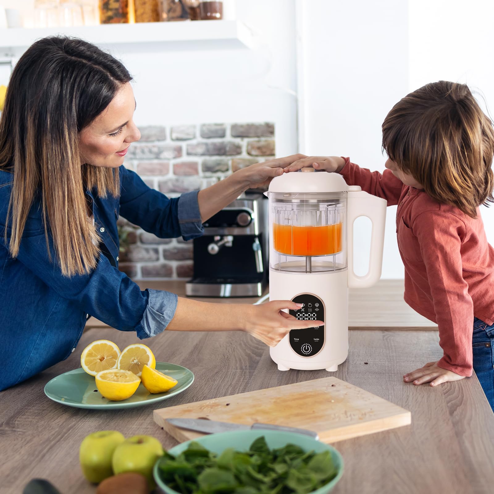 Cuiseur Mixeur Bébé, Robot de Cuisine Multifonctions pour Bébé, Cuiseur Vapeur Bebe, Mixeur-Cuiseur, Cuisson Vapeur, Sterilisateur, Robot Cuiseur
