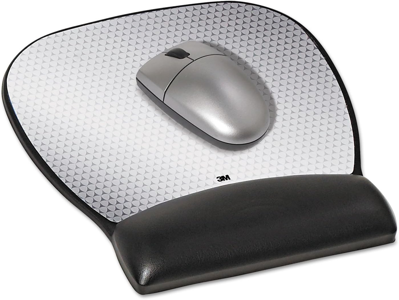 3M MW310LE Precise Leatherette Mouse Pad w/Wrist Rest, Nonskid Base, 8-3/4 x 9-1/4, Black