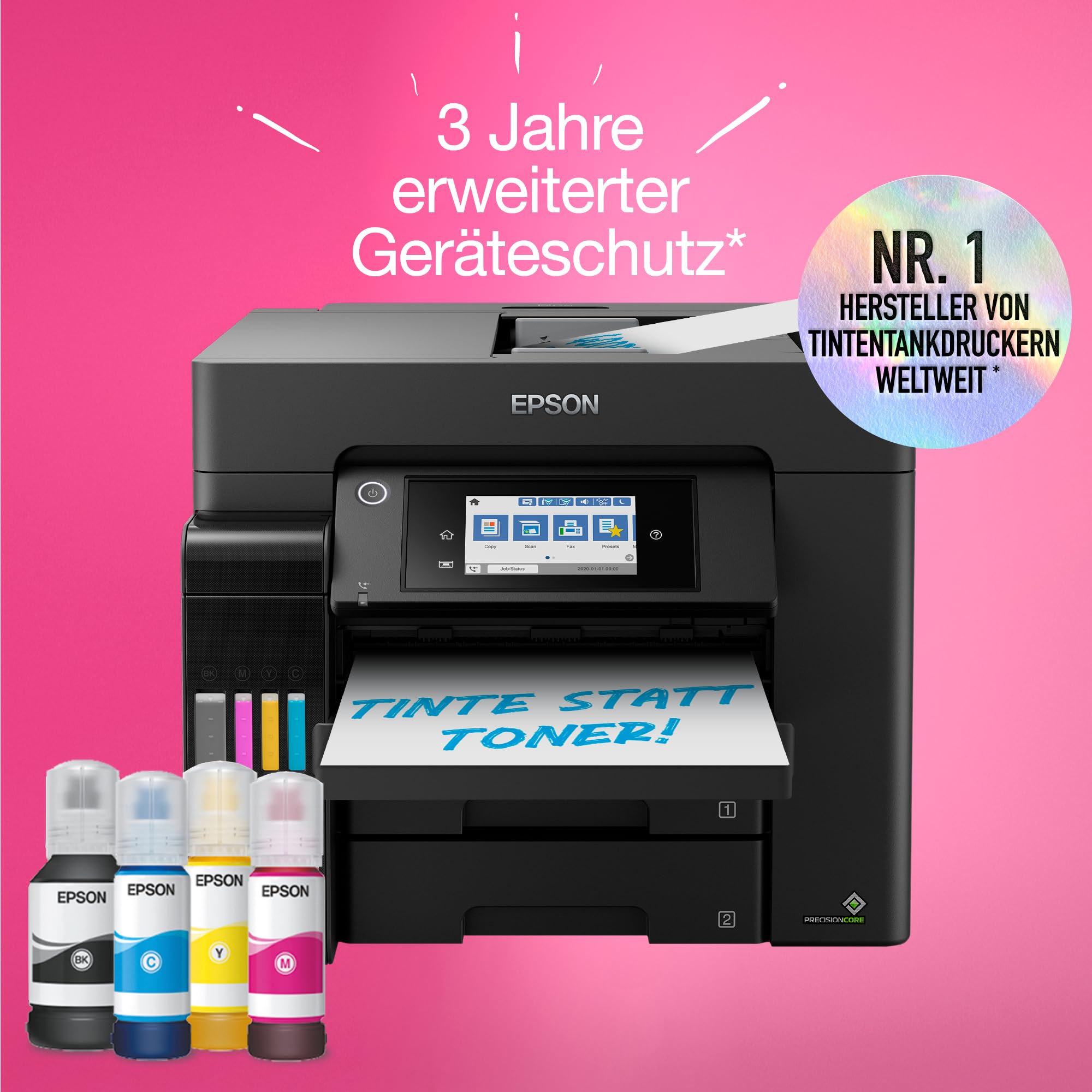 EcoTank ET-5850 DIN-A4-Multifunktions-Wi-Fi-Tintentankdrucker mit Fax