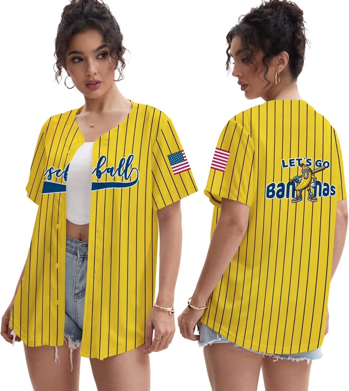 Women Funny Baseball Jersey Baseball Fan Shirt Baseball Mama Graphic Button Down Tops