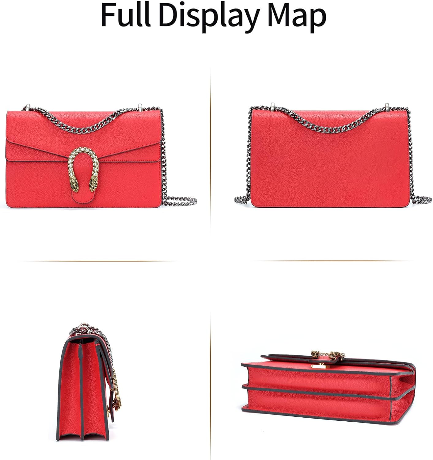 Women's Shoulder Bag,Genuine Leather Bag Tote Handbag,Cute Stylish Crossbody Bags Mini Clutch Purse for Work Shopping Outings - Image 3