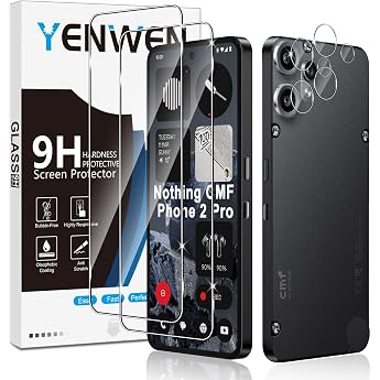Screen Protector for Nothing CMF Phone 2 Pro for Tempered Glass Pack of 2 Screen Protectors with 2 Camera Protection 9H Hardness Protective Glass Screen Mobile Phone Film HD Clear Tempered Glass Protection Glass