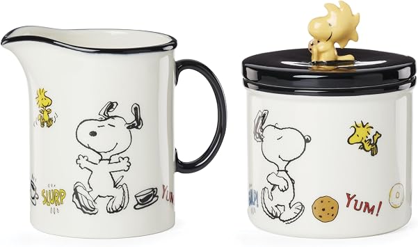 Lenox Chef Snoopy Porcelain Sugar and Creamer Set
