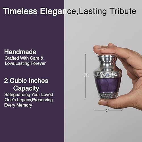 Miniatura 11 de Urnas de bebé para cenizas para niño/niña - Urna azul - Pequeños años para cenizas mujeres - Urnas de cremación para hombres - Urna pequeña - Azul