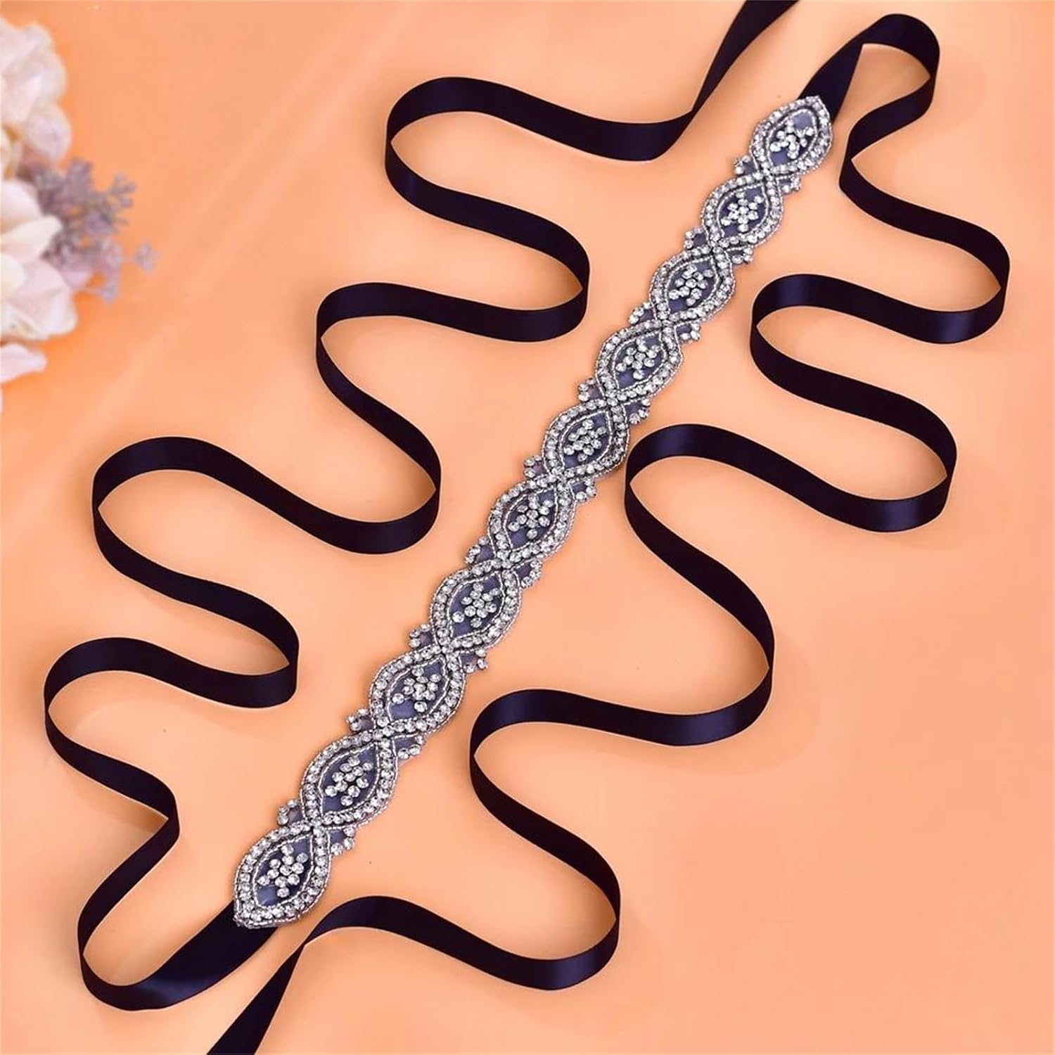 Women’S Luxury Rhinestone Wedding Sash Belt With Crystal And Pearl Details For Bridal Bridesmaid Evening Gowns