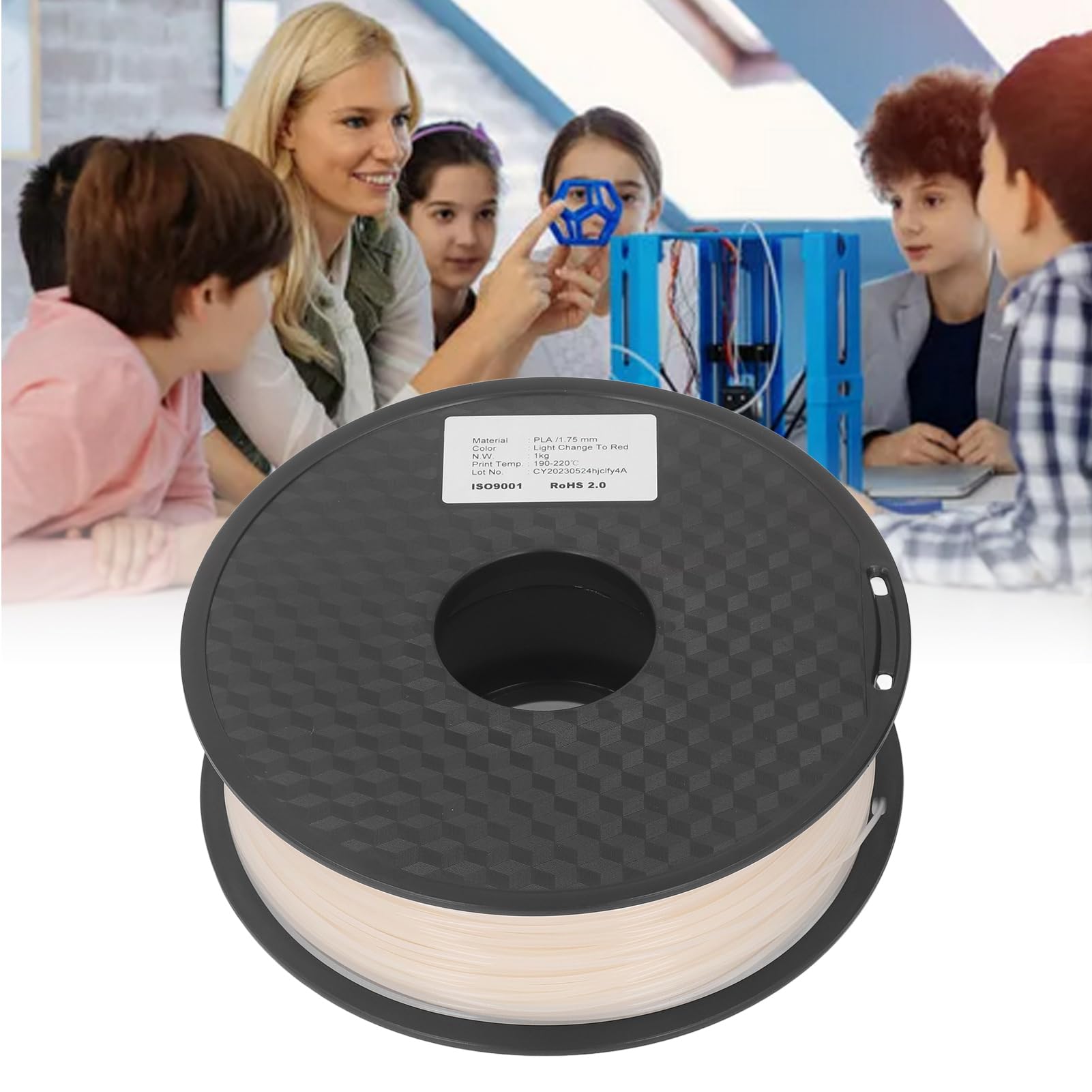 Filament do drukarki 3D 1,75 mm fotochromowy czerwony starannie nawinięty materiał PLA Materiały eksploatacyjne do druku 3D