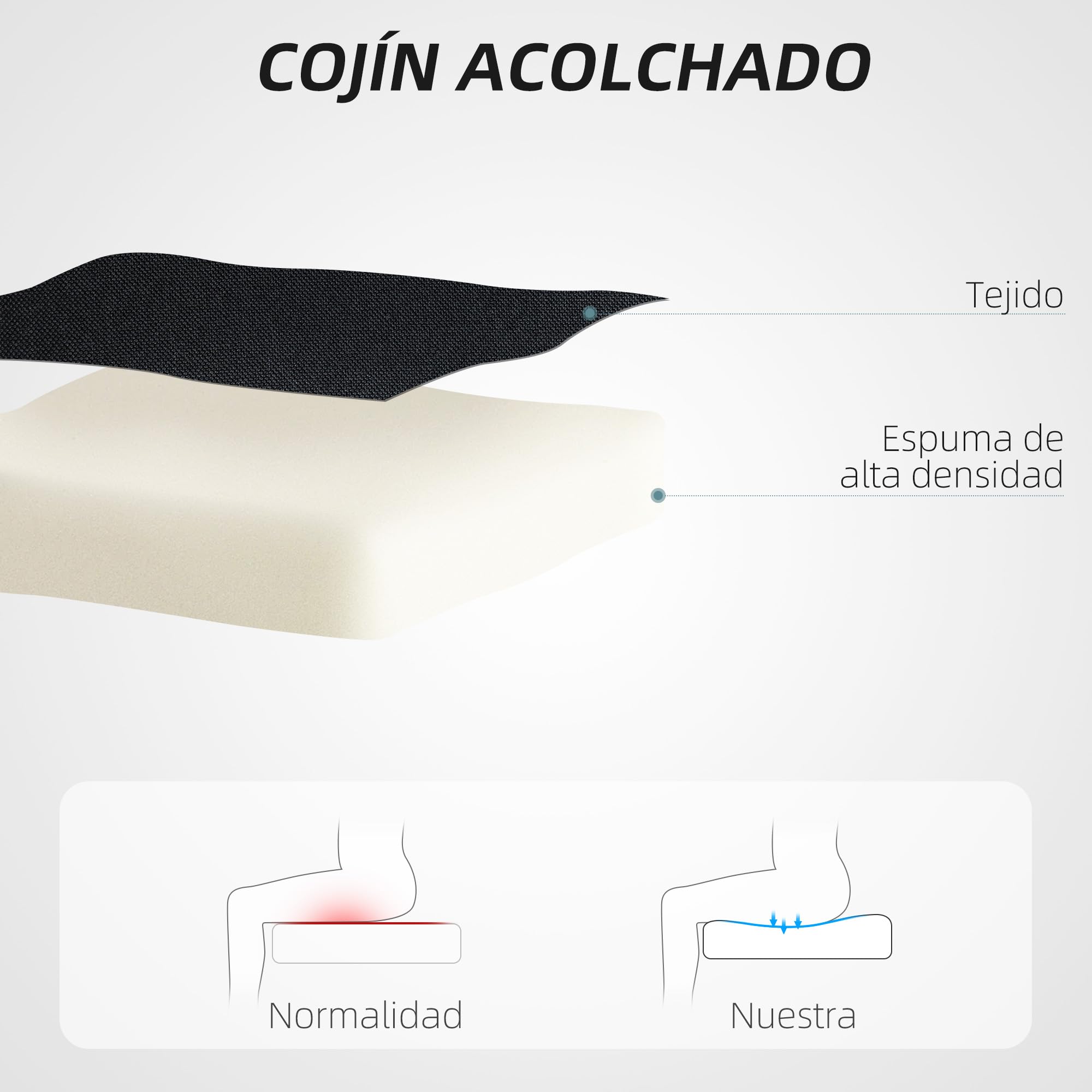 HOMCOM Silla de Escritorio sin Brazos Giratoria Altura Ajustable Negro | Silla de Oficina, Tapizado en Lino Sintético, para Estudio Dormitorio Tocador, Carga 120 kg