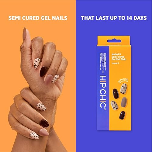 Miniatura 3 de HIP CHIC Nailed It - Tiras de uñas de gel semicuradas  leopardo Calcomanías de esmalte de uñas de gel para uñas, regalo para mujeres, mamá 22