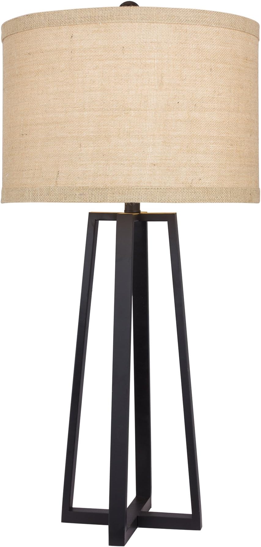 1476 33" Molded Metal Table Lamp, Black