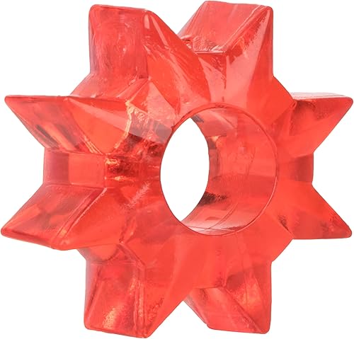 Miniatura 5 de California Exotic Novelties Basic Essentials - Potenciadores de Tpr súper elásticos, color rojo