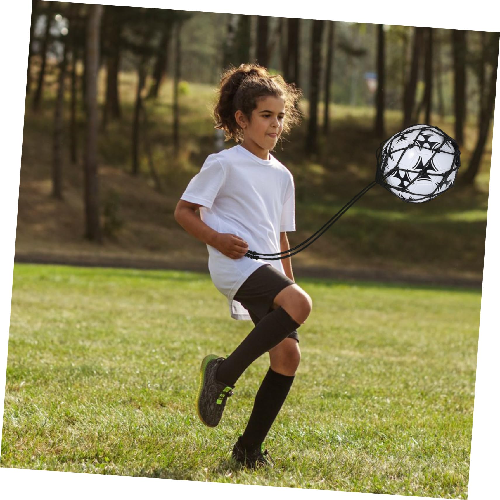 CORHAD Soccer Juggling Trainer Football Kick Net Adult Training Equipment Compact Storage Bag