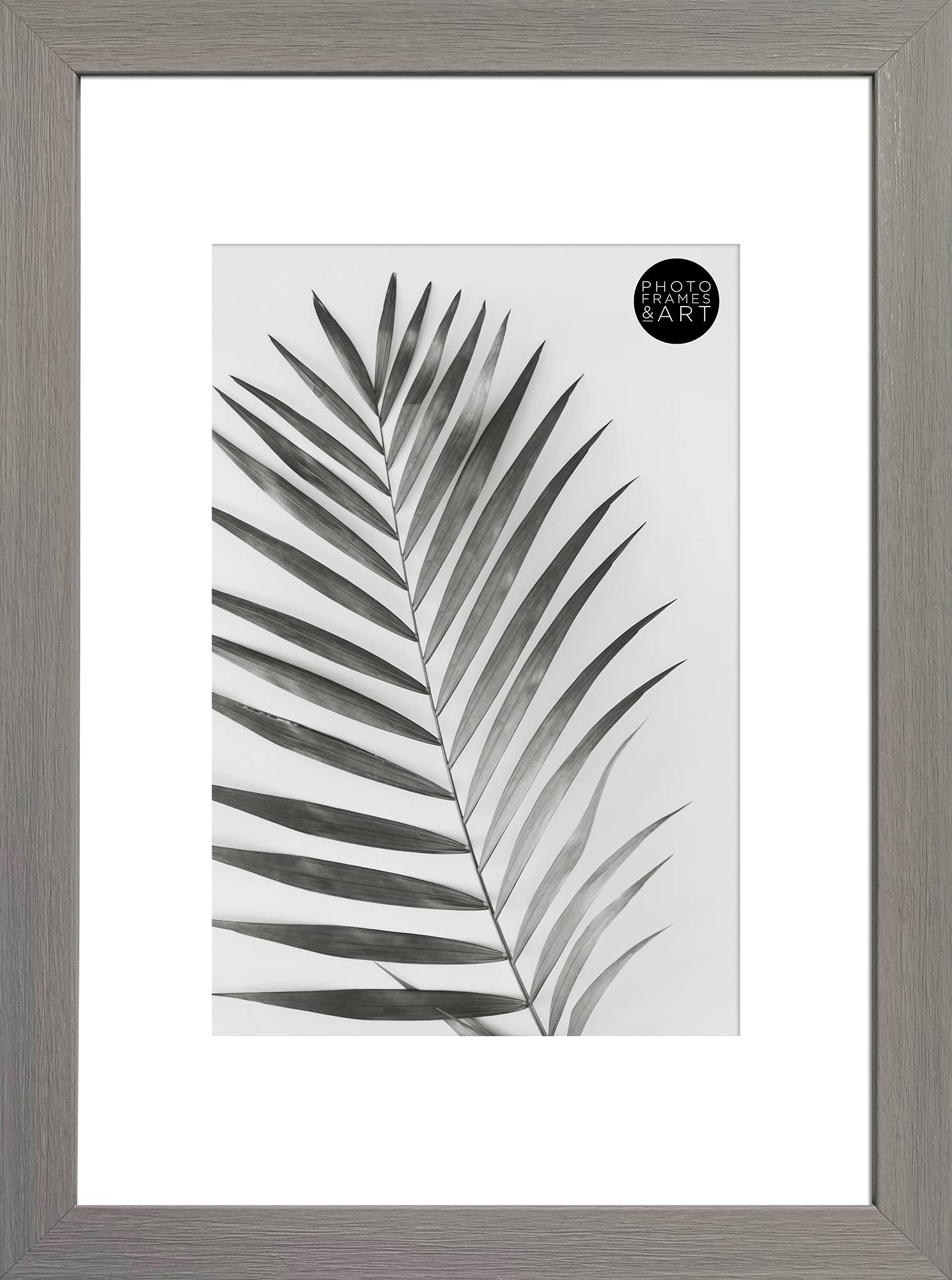 Pf+A Grey Real Glass A4 Picture Frame For A5 Photo - A5 (15X21cm) With Mount Photo Frame