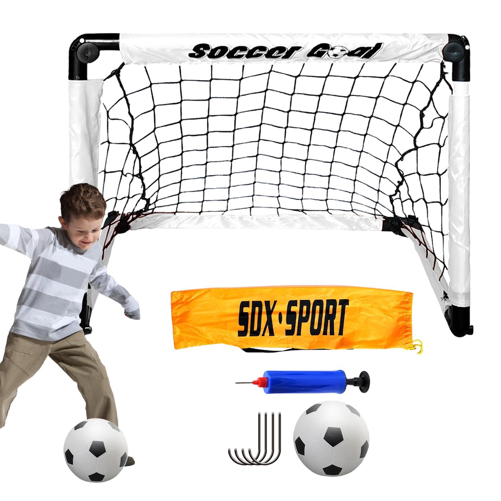 Rete Da Calcio per | Obiettivo Da Calcio Portatile | Bol Da Calcio Pieghevole, Rete Da Calcio Regolabile, Scopo Da Calcio Leggero con Borsa Da Trasporto, Rete Di Allenamento F