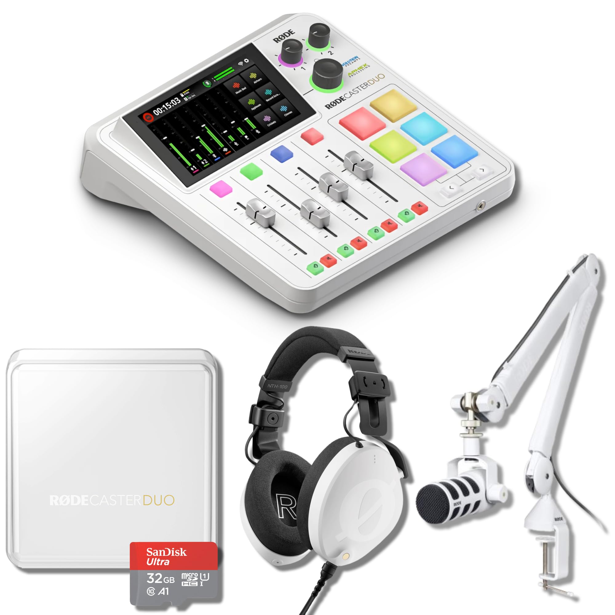 Amazon.com: Rode RODECaster Duo (White) with White-out Rode Podmic