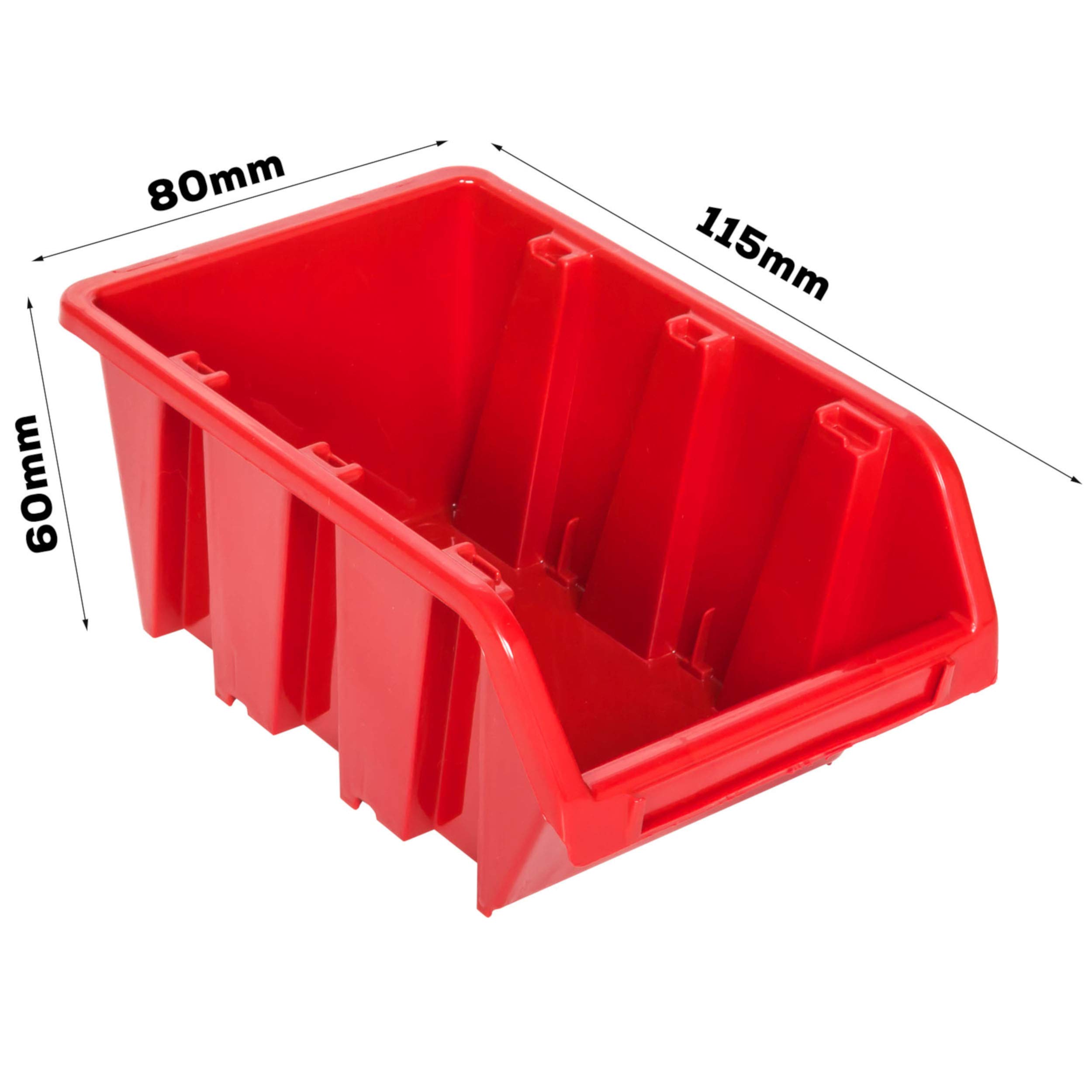 Werkzeugwand Metall 156x72 cm Lagersystem mit Werkzeughaltern Werkzeughaken und 10 Stapelboxen 80 x 115 x 60 mm Farbe: rot Lochbrett Werkstatt Garage Steckbrett Elektrowerkzeuge Lochwand
