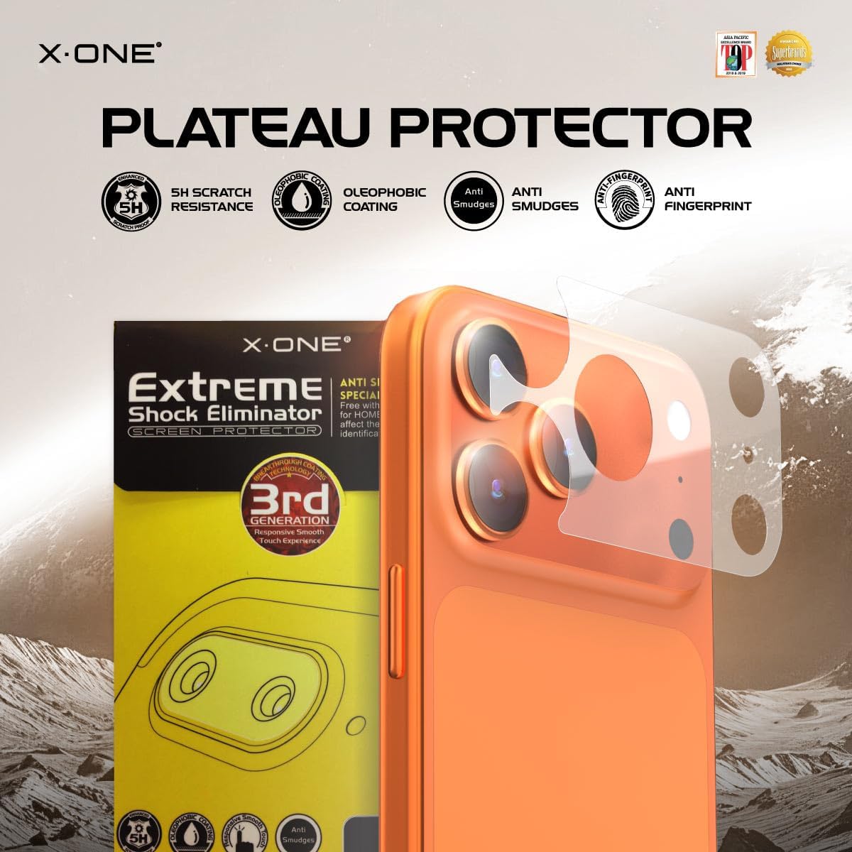 X.ONE 2 Pack Camera Plateau Protector for iPhone 17 Pro Full Coverage Protective Film Case Friendly Matte Surface Anti-Fingerprint Scratch Resistance