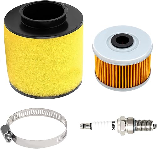 TIANYAN 17254-HM8-000 Filtro de aire 15412-HM5-A10 Filtro de aceite con kits de bujías compatibles con Honda ATV Recon 250 TRX250TE TRX250TM TRX250X