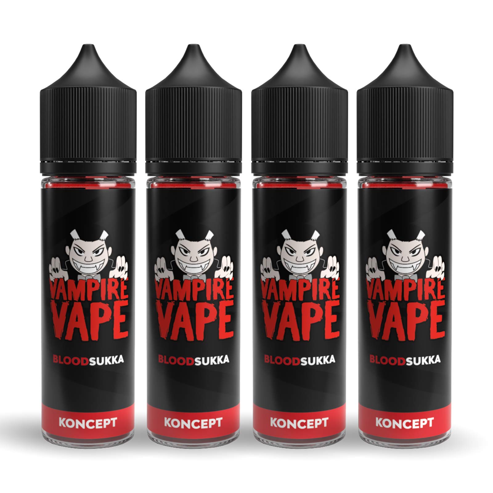 Vampire Vape Koncept 50ml 70/30 0mg Shortfill E-Liquid (4 Pack) No Nicotine (Blood Sukka)