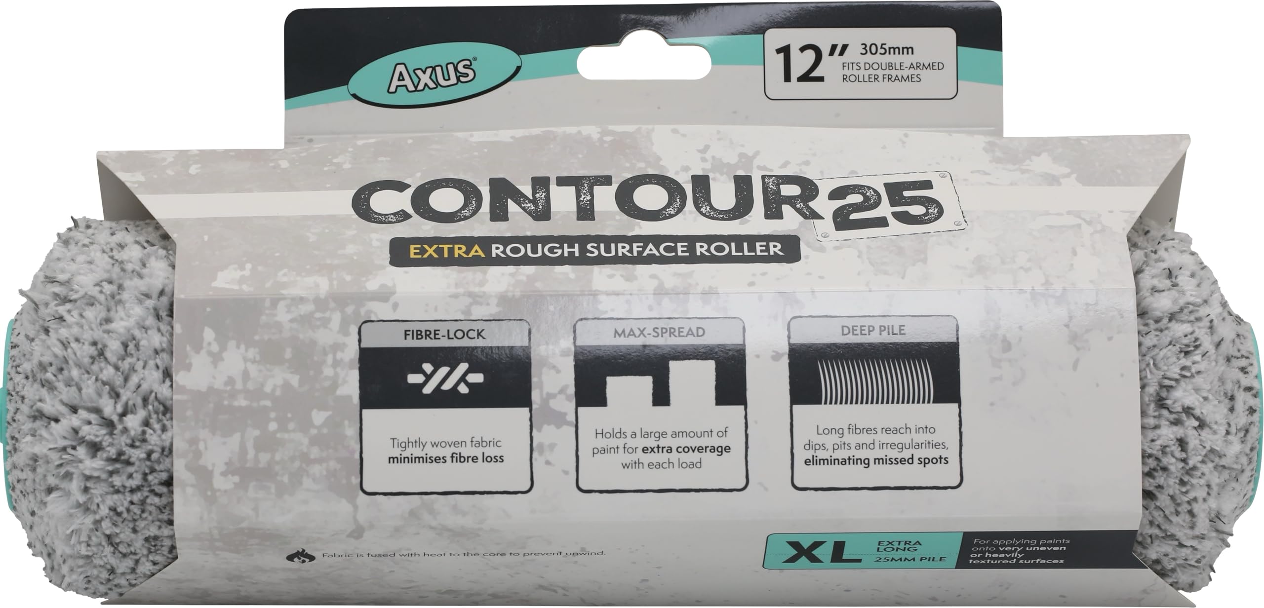 AXUS - 12" Contour 25 Extra Rough Surface Roller Sleeve - AXU/RO12XL