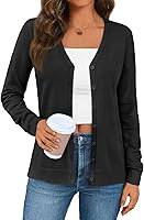 LILLUSORY Women's Cardigan Sweater 2026 Trendy Lightweight Button Down Knit Jacket Summer Outfits