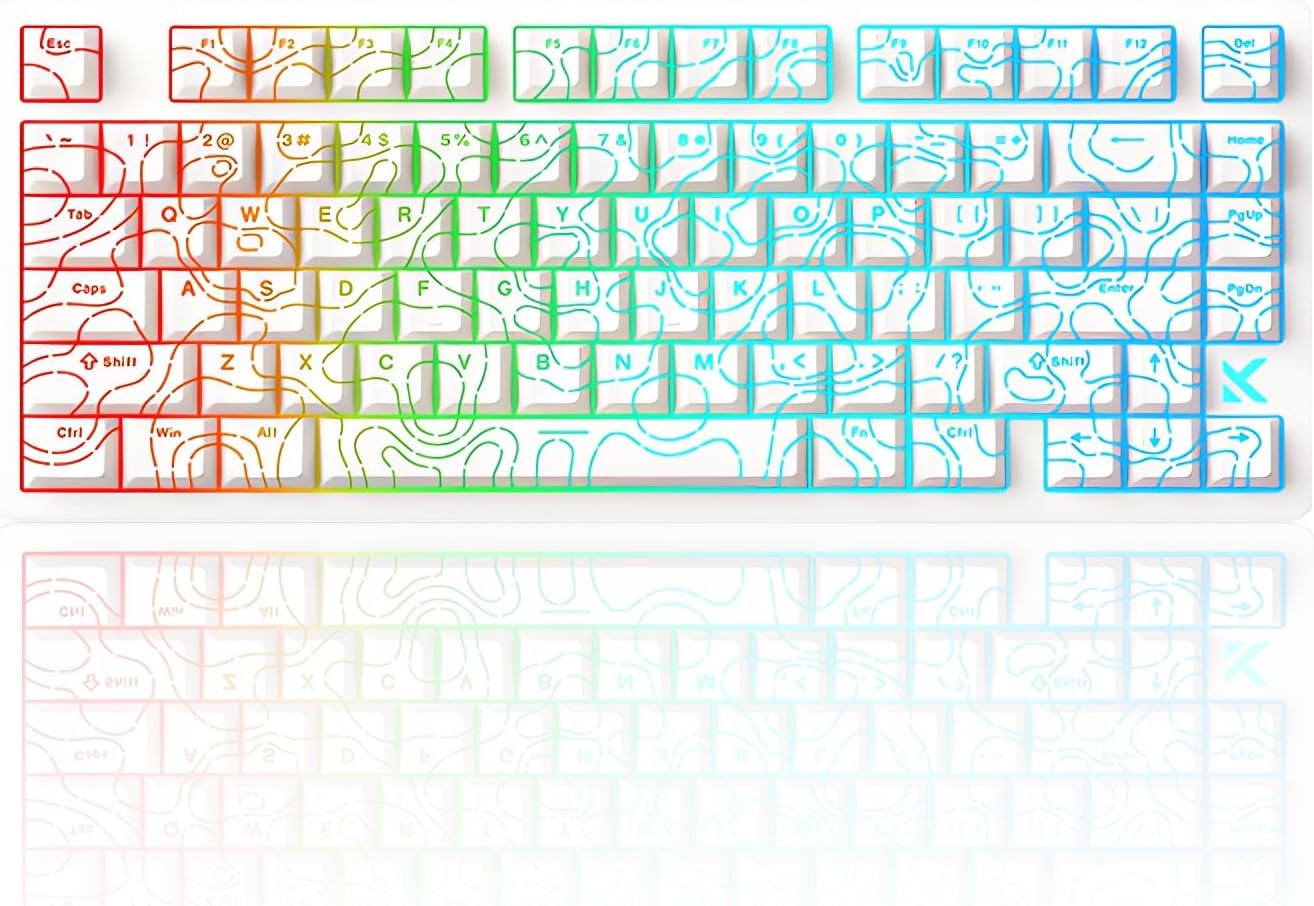 MCHOSE Jet 75 Rapid Trigger RGB Gaming Keyboard,75% Hall Effect Magnetic Switch Adjustable Actuation Hyper-Fast Wired Mechanical Keyboard with Translucent PBT Keycaps for PC/Mac Gamer (White)