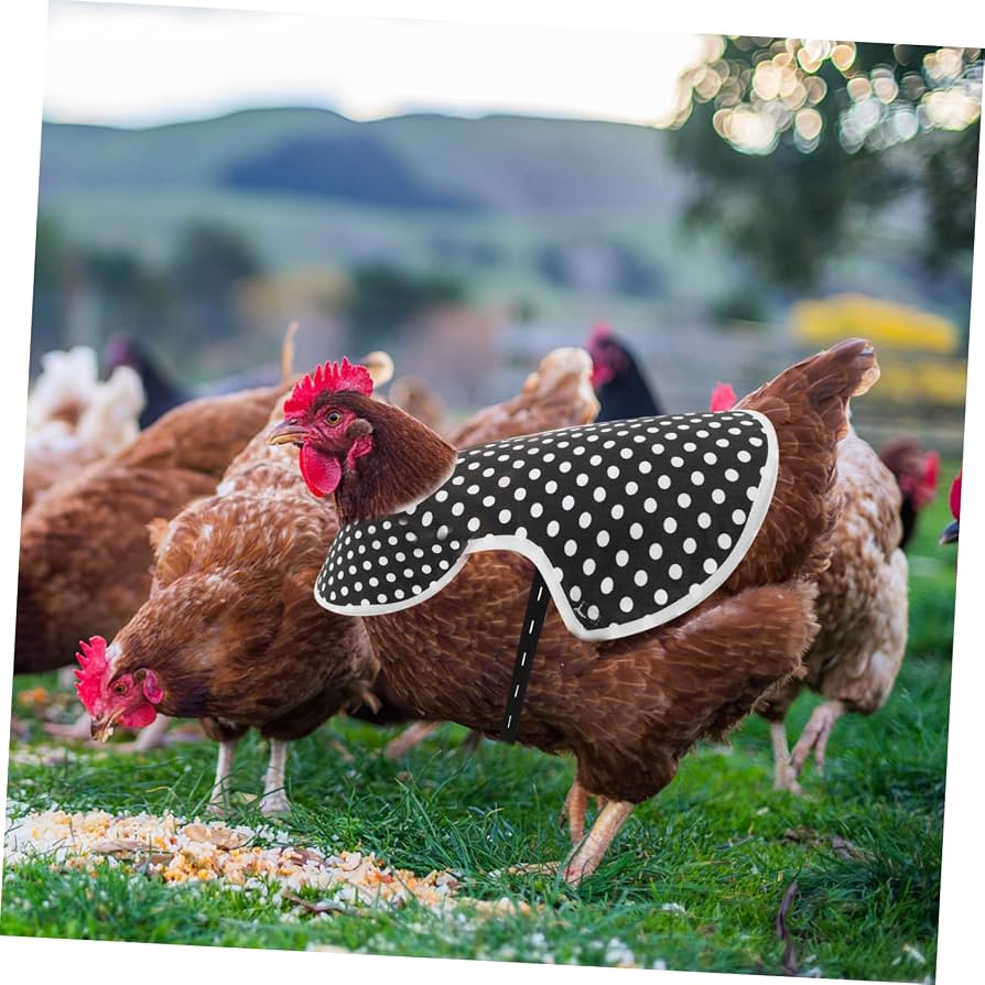 TOBILE Chicken Saddle Hen Apron Set - 4 Pack Adjustable Strap Feather Protector For Hens, Back & Wing Coverage From Rooster Mating & Pecking