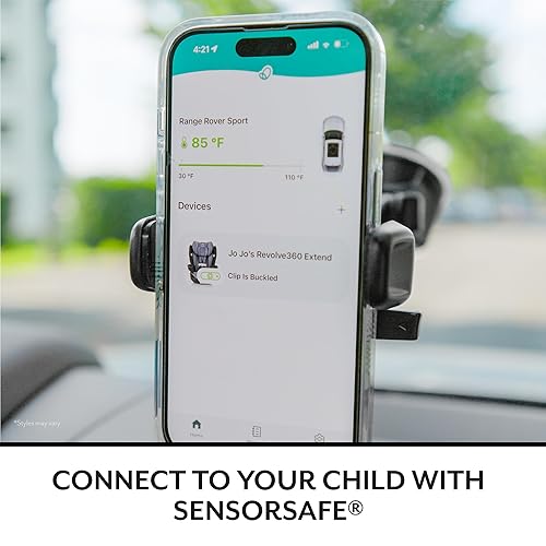 Miniatura 22 de Evenflo Gold Revolve360 Extend - Asiento giratorio para automóvil todo en uno con SensorSafe (gris piedra luna)